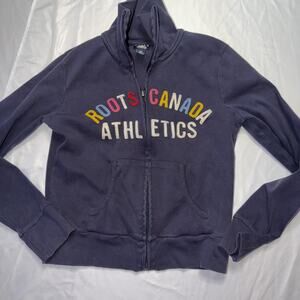 Roots Canada Athletics Full-Zip Track Jacket Navy Women’s Size Small